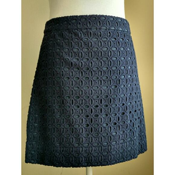 J. Crew Factory Eyelet Mini Skirt - Size 2 - Picture 1 of 8